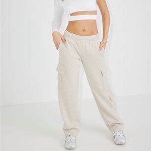 Garage Cream Fleece Cargo Sweatpants
